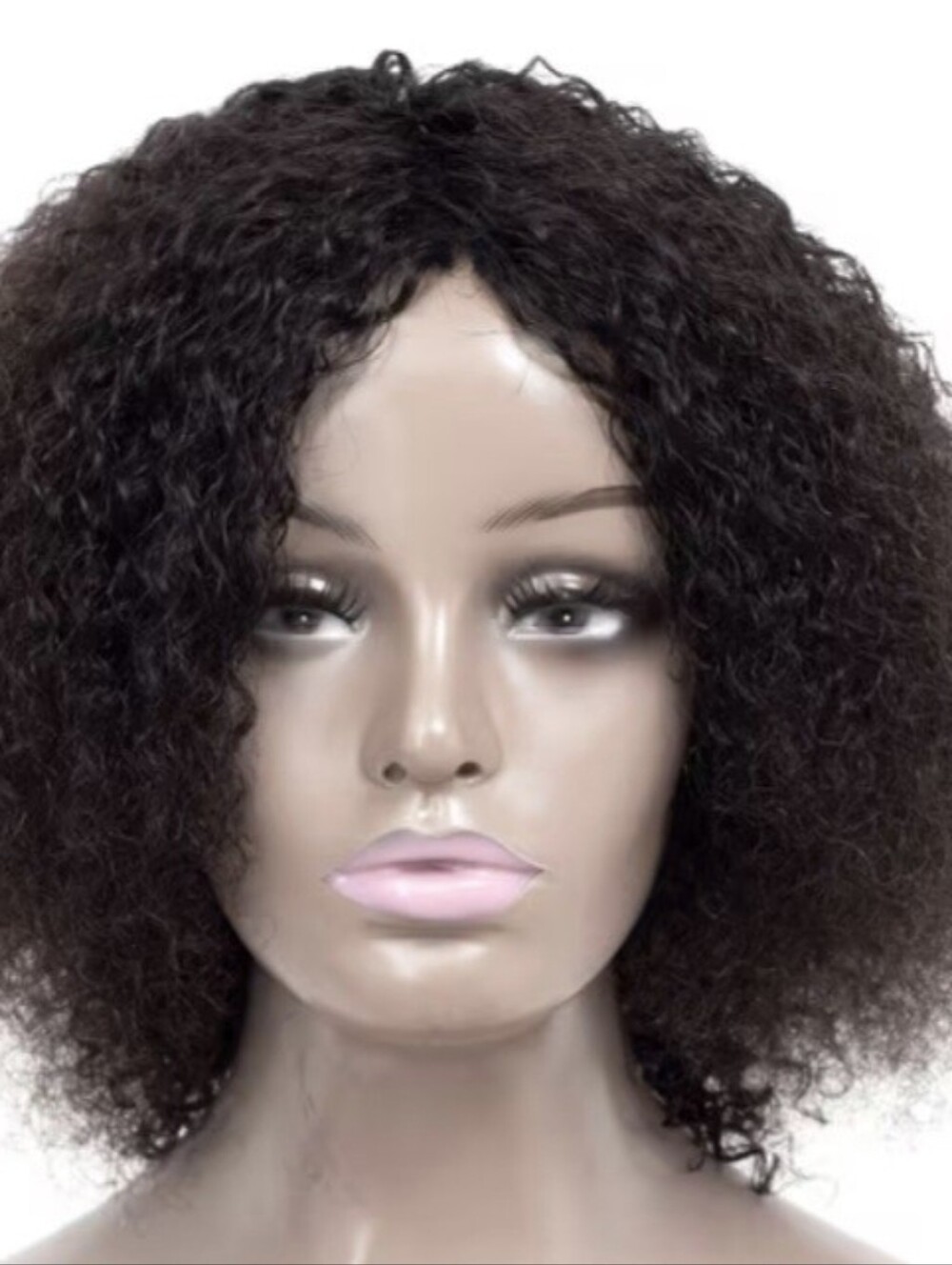 Human hair kinky curly wig